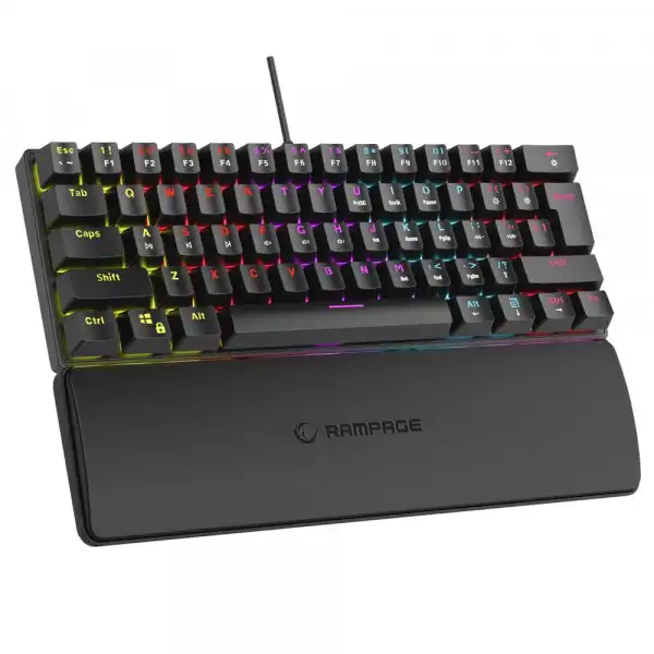 RAMPAGE Tastatura Plower K60 BK plavi prekidač 37257(18563)