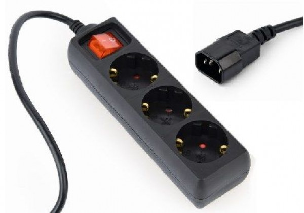 GEMBIRD Razvodni kabl za UPS EG-PSU3-01 C14 - 3x šuko 0,6m(26168)