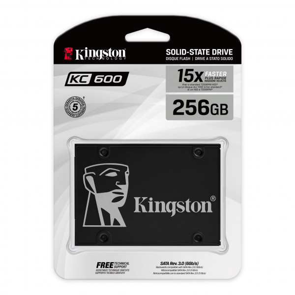 KINGSTON SSD KC600 256GB/2.5''/SATA 3/crna