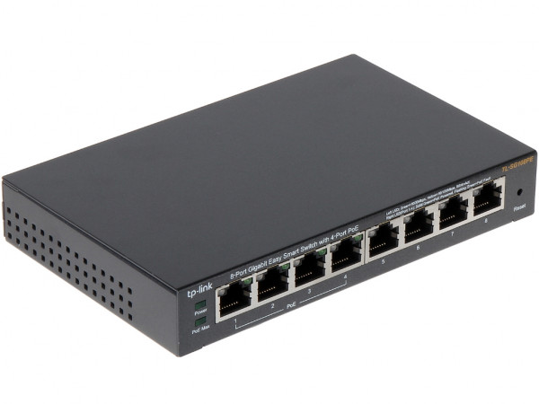 Switch TP-LINK TL-SG108PE Gigabit/8xRJ45/10/100/1000Mbps/eSmart/4xPoE/Desktop metalno  kućište