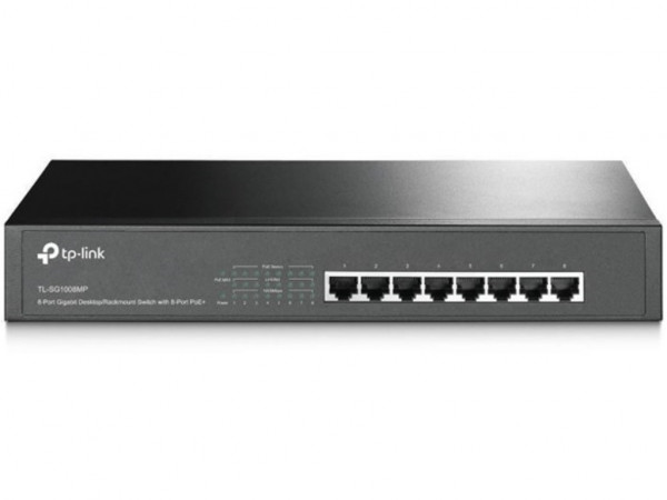 Switch TP-LINK TL-SG1008MP Gigabit/8x RJ45/10/100/1000Mbps/8x PoE+/Rackmount metalno  kućište