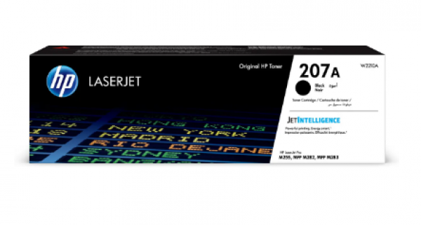 HP 207A Black LaserJet Toner Cartridge, W2210A