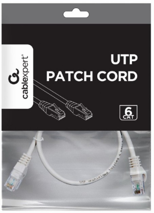 Gembird Mrezni kabl, PP6U-CU-0.5M CAT6 BAKARNI UTP Patch cord 0.5m grey