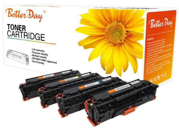 Toner BetterDay CC532A, CE412A, CF382A zam. kaseta za HP Yellow 2.8k