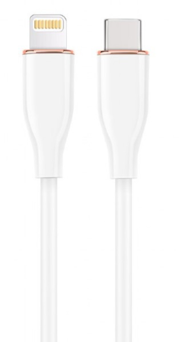 CC-USB2S-CM8PM-1.5M-W Gembird Premium silicon USB Type-C to 8-pins charging & data cable,1.5 m,White