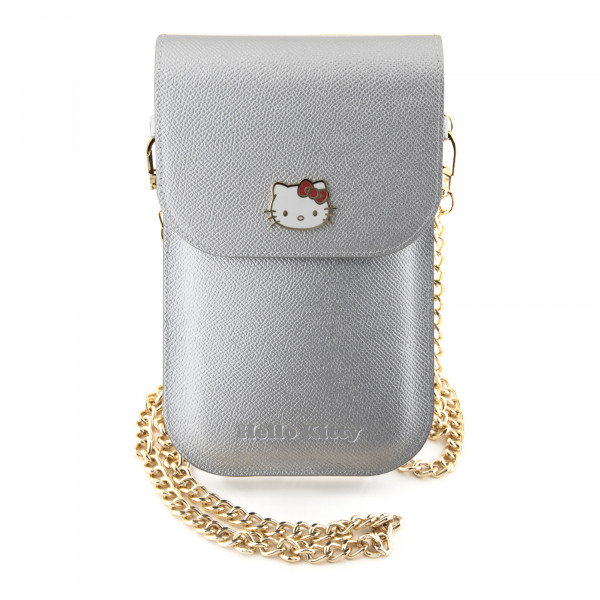 Hello Kitty torbica za dokumenta i telefon - srebrna HKOWBPGHDLMS
