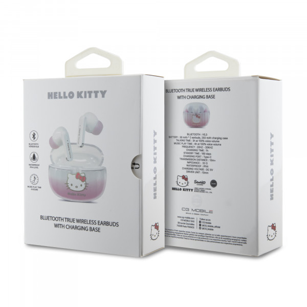 Hello Kitty TWS bežične slušalice - pink HKTWSHDGKEP