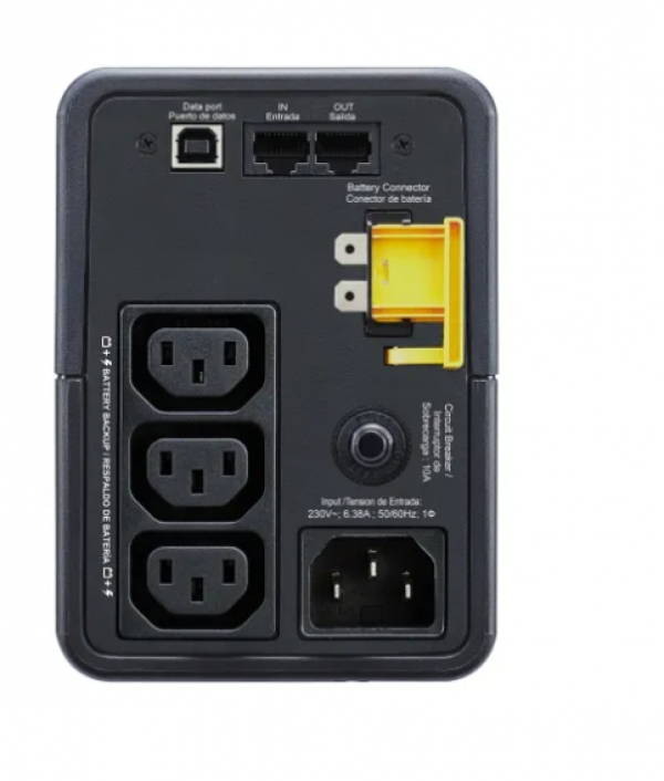 APC Back-UPS 500VA, Line Interactive, Tower, 500VA/300W, 230V, AVR, 3x IEC C13, PF 0.63 (Full load), Battery 7Ah (APCRBC110), Line Protecti