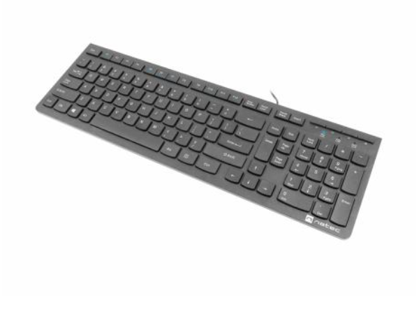 NATEC DISCUS 2, Slim Multimedia Keyboard US, USB, Black ( NKL-1829 )