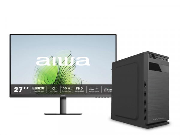 Carbon Business računar Intel i3-10100/8GB/256GB/Win11Pro + Aiwa monitor 27'' MF2705-B