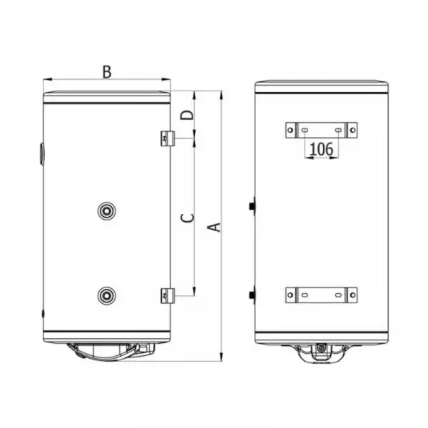 Bojler Termorad  BT-60 IB-21 Levi