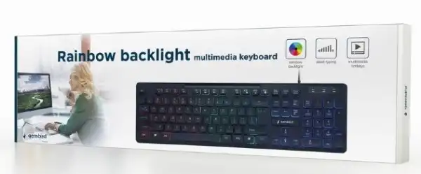 KB-UML-02 Gembird Rainbow multimedijalna tastatura sa pozadinskim osvetljenjem