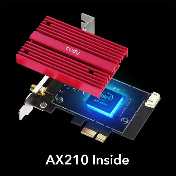 Cudy WE4000 AX5400 Wi-Fi 6/6E Bluetooth 5.2 PCIe Adapter